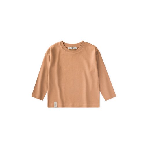 تي شيرت أطفال بيزك موسمي 100% قطن - جملي (2-10 سنوات) Kids' Basic Seasonal T-Shirt 100% Cotton - Camel (2-10 Years)