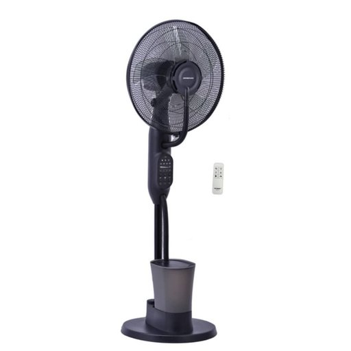 مروحة ستاند مع رذاذ هاوسبرغ Hausberg 16 بوصة – أسود / رمادي Hausberg HB-5601NG Stand Misting Fan - 16 Inch - Black / Gray