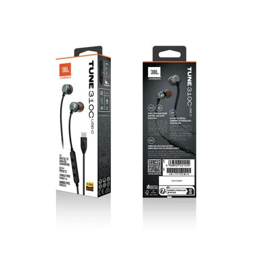 سماعة أذن جي بي إل تيون 310 سي بمنفذ يو إس بي سي JBL Tune 310C USB-C In-Ear Headphones