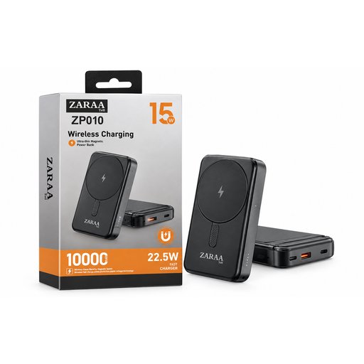 باور بانك مغناطيسي لاسلكي سريع الشحن 10000mAh ZARAA ZP010 Magnetic Wireless Power Bank 10000mAh