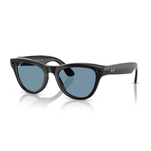 نظارة راي بان ميتا سكايلر الذكية - إطار أسود وعدسات زرقاء Ray-Ban Meta Skyler Smart Glasses - Black / Blue S52 RW4010