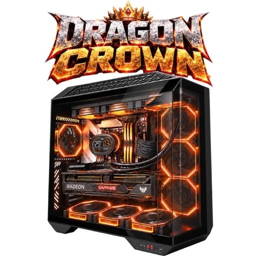 تجميعة ألعاب دراغون كراون | معالج رايزن 7 7800X3D، كارت شاشة RX 9070 XT 16GB، رام 32GB DDR5، تخزين 1TB، تبريد مائي 360 Dragon Crown Gaming PC | AMD Ryzen 7 7800X3D, Sapphire Pulse RX 9070 XT 16GB, 32GB DDR5, 1TB NVMe, 360mm AIO