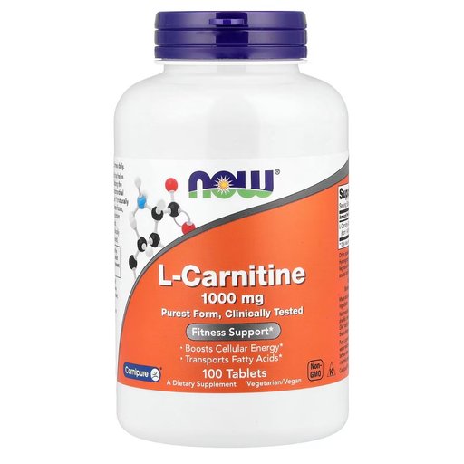 إل-كارنيتين 1000 مجم – 100 قرص NOW L-Carnitine 1000 mg – 100 Tablets