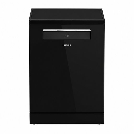غسالة صحون هيتاشي قائمة بذاتها 15 طقم – زجاج أسود Hitachi 15 Place Settings Freestanding Dishwasher – Glass Black