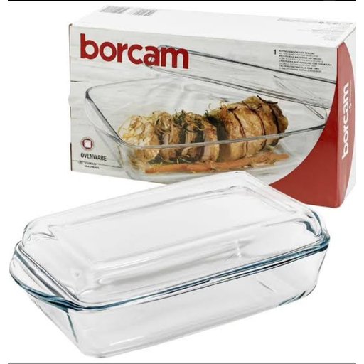 بلم زجاجي حراري مع غطاء زجاجي Heat-resistant glass container with heat-resistant glass lid
