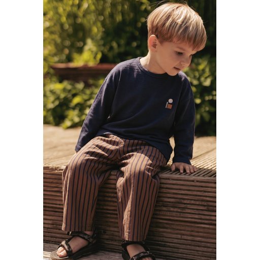 طقم أطفال موسمي بجيب - كحلي (2-8 سنوات) Kids' Seasonal Pocketed Set - Navy Blue (2-8 Years)