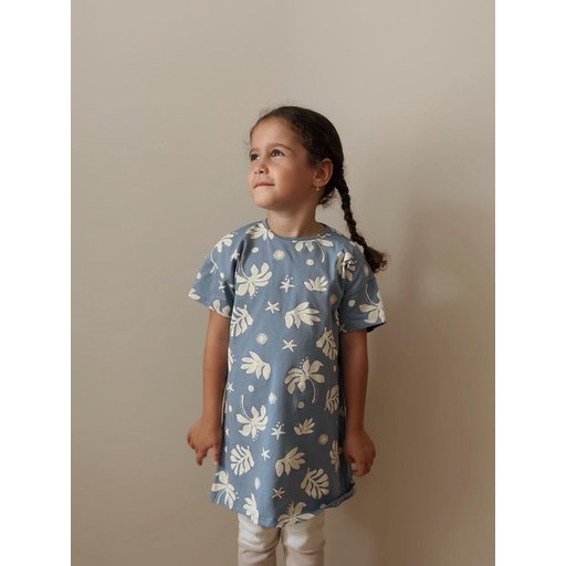 تي شيرت تونيك أزرق للأطفال 4-12 سنة - MAVİ Tunic T-Shirt for Kids 4-12 Years Blue - MAVİ