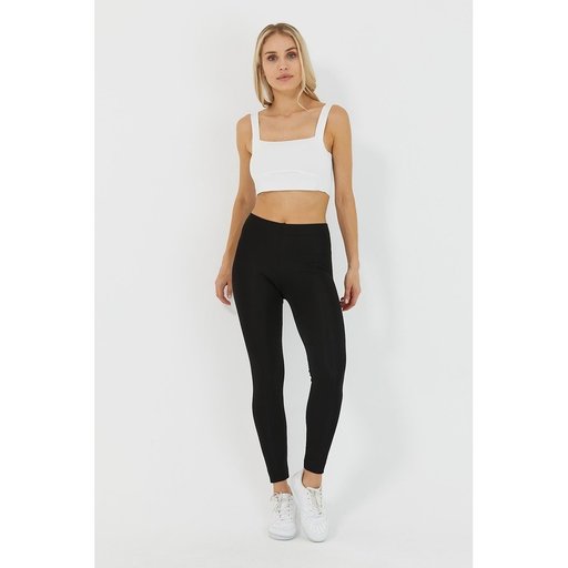 ليجنز نسائي بخصر عالٍ باللون الأسود من ميتاليك Mmetalic Women's Black High Waist Leggings