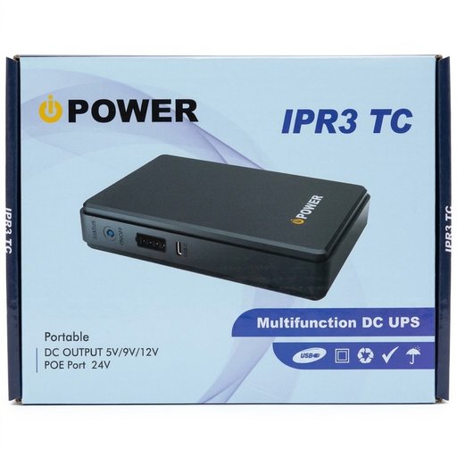 جهاز iPower IPR3 TC UPS صغير بقدرة 20 واط وبطارية 8800mAh iPower IPR3 TC Mini UPS 20W 8800mAh