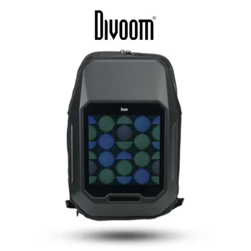 حقيبة ظهر ديقوم بيكسو سايبرباج - شاشة بكسل LED (أسود) Divoom Pixoo Cyberbag Pixel Art Backpack (Black)