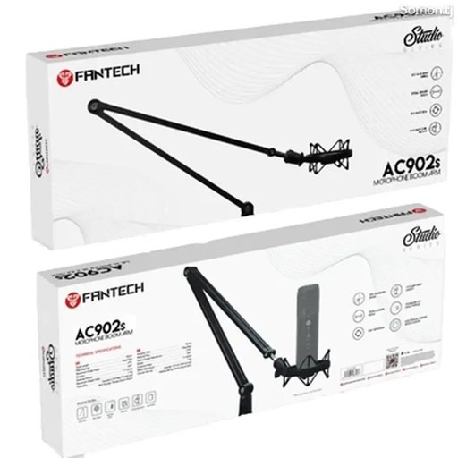 حامل مايكروفون مكتبي بذراع متحرك فانتك تاور II AC902S للخدمة الشاقة Fantech Tower II AC902S Heavy-Duty Desktop Microphone Stand Holder