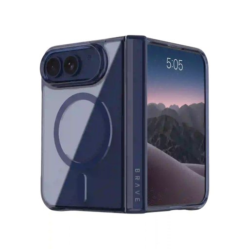 كفر بريف جارد شفاف ماج سيف وقابل للطي لهاتف أيفون ديو مع حماية من السقوط 15 قدم BRAVE GUARD Clear Magnetic Shockproof Case for iPhone Duo (15FT Drop Protection)