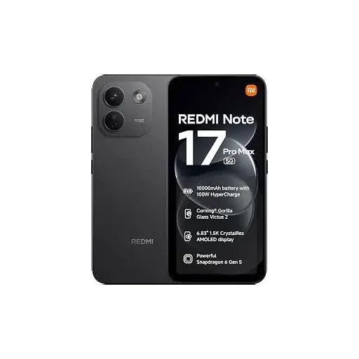 هاتف REDMI Note 17 Pro 5G – أسود – 8GB+256GB REDMI Note 17 Pro 5G – Black – 8GB+256GB