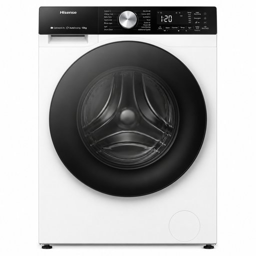 غسالة هايسنس أمامية مع نشافة 12/8 كغم إنفرتر - أبيض Hisense 12KG Washer & 8KG Dryer Front Load Inverter - White
