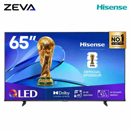 شاشة هايسنس 65 بوصة بدقة 4K QLED مع تردد 144Hz وتقنية Quantum Dot Hisense 65-Inch 4K QLED Smart TV with 144Hz Refresh Rate and Quantum Dot Technology