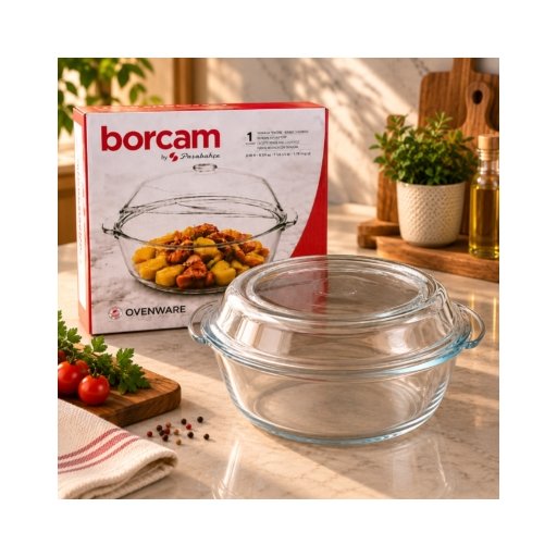 بايركس حراري بغطاء heat-resistant glass casserole dish