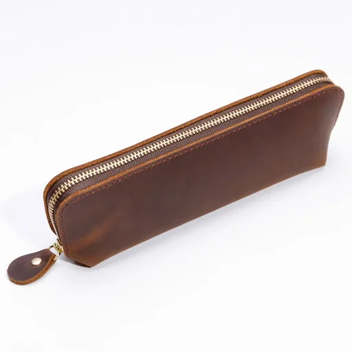 محفظة اقلام جلد طبيعي Natural Leather pencil case