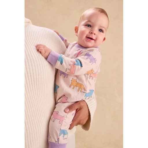 تولوم أطفال بنقشة Sand - 0-3 سنوات Patterned Baby Romper Sand - 0-3 Years