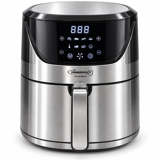 قلاية هوائية باور ماكس 3 سعة 7 لتر بقدرة 1800 واط – تحكم رقمي PowerMaxx3 Digital Air Fryer 7L – 1800W – Stainless Steel