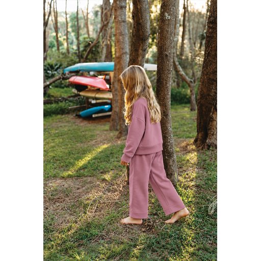 طقم سويت شيرت للأطفال 8-12 سنة - ليلكي Kids' Sweatshirt Set 8-12 Years - Lilac