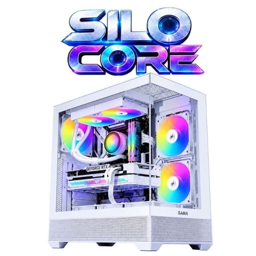 تجميعة ألعاب سايلو كور | معالج رايزن 7 9700X، كارت RTX 5060 Ti 16GB، رام 32GB DDR5، تخزين 1TB، لون أبيض، WiFi7 Silo Core Gaming PC | AMD Ryzen 7 9700X, Palit RTX 5060 Ti 16GB, 32GB DDR5, 1TB NVMe, B850 WiFi7, White Case