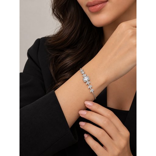 سوار نسائي من الفضة الايطاليه Italian Silver Women's Bracelet