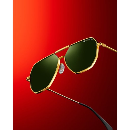 نظارات طلاء ذهب عيار 18-C100 18 Gold Plated-C-100