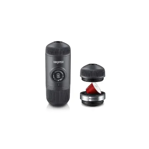 ماكينة قهوة نانوبريسو – أسود مع محول نسبريسو Nanopresso Black with Nespresso Adapter