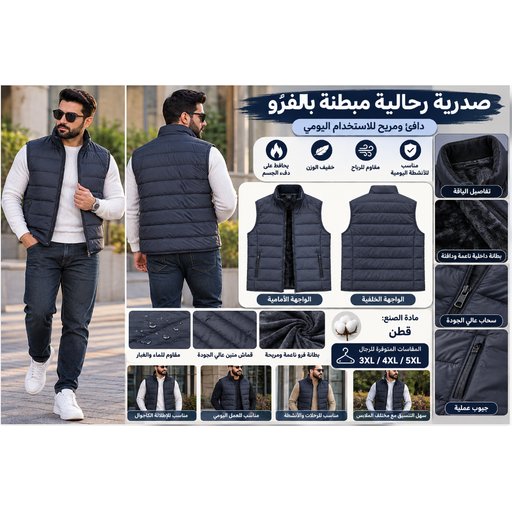 6602 قميص داخلي رجالي مبطن للشتاء 6602 Men's Thermal Undershirt