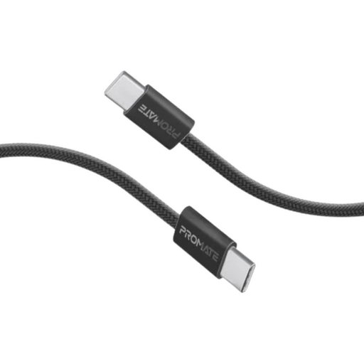 كابل شحن بروميت تايب سي إلى تايب سي إيكولاين بقدرة 60 واط من النسيج المجدول Promate EcoLine-CC120 Ultra-Fast 60W Power Delivery USB-C to USB-C Cable
