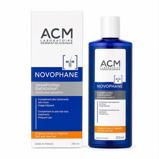 شامبو إيه سي إم نوفوفان منشط (أو مقوي للشعر). ACM Novophane Energizing Shampoo 200ml