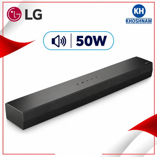 ساوند بار إل جي بقدرة 50 واط ونظام صوت 2.0 قناة مع AI Sound Pro وDolby Digital LG 50W 2.0-Channel Soundbar with AI Sound Pro & Dolby Digital