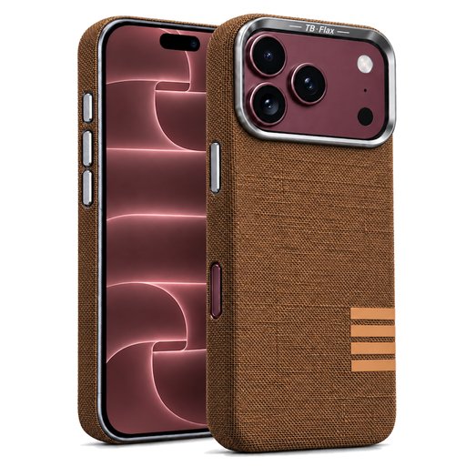 حافظة آيفون 18 برو ماكس من قماش اللينن مع ماك سيف iPhone 18 Pro Max Premium Linen Case with MagSafe