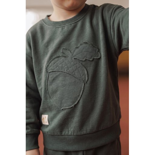 سويتشيرت أطفال موسمي رقيق أخضر كاكي (1-7 سنوات) Kids' Thin Seasonal Sweatshirt Khaki Green (1-7 Years)