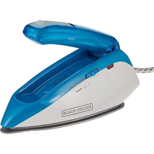 مكواة سفر من بلاك+ديكر TI250-B5 بقدرة 1085 واط مع خاصية الجهد المزدوج (Dual Voltage) Black+Decker TI250-B5 Dual Voltage Travel Steam Iron
