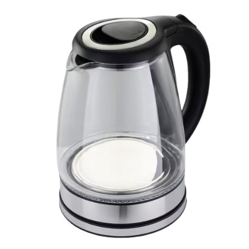 غلاية مياه كهربائية زجاجية شفافة وسريعة الغليان Fast-Boil Transparent Glass Electric Kettle