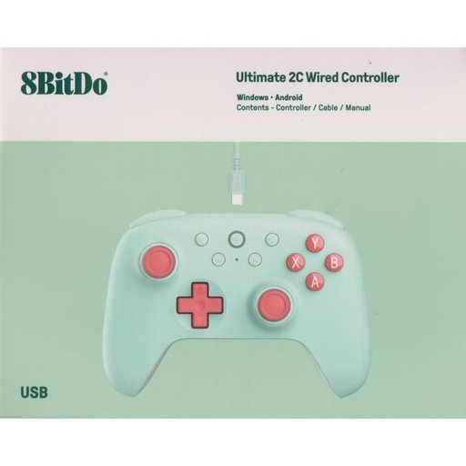 يد تحكم ألعاب 8BitDo Ultimate 2C السلكية، لون أخضر نعناعي 8BitDo Ultimate 2C Wired Controller – Mint Green