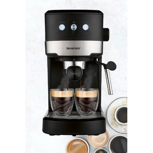ماكينة إسبريسو سيلفر كريست مع عصا تبخير SilverCrest Espresso Machine with Steam Wand