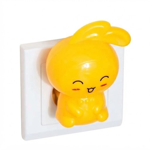 مصباح أرنب اصفر ليلي LED بحساس إضاءة تلقائي Yellow LED rabbit night light with an automatic light sensor
