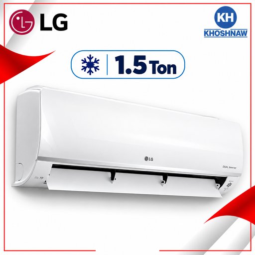سبلت إل جي دوال كول 1.5 طن بضاغط Tropical Dual Inverter وتحكم Wi-Fi LG 1.5 Ton Dual Cool Split AC with Tropical Dual Inverter & Wi-Fi