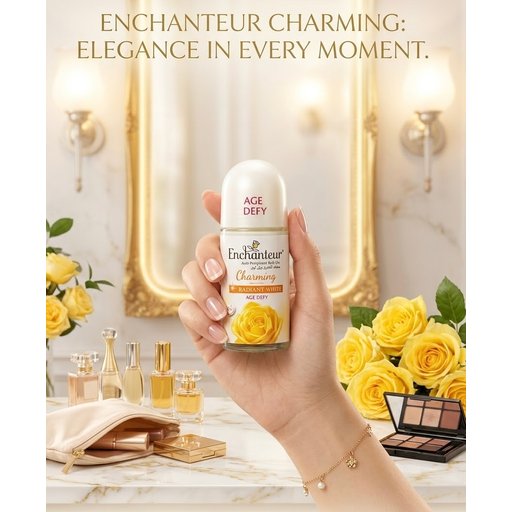 مزيل العرق رول أون إنشانتر تشارمينغ - راديانت وايت إيج ديفاي (Enchanteur Charming Age Defy) Enchanteur Charming Anti-Perspirant Roll-On - Radiant White Age Defy