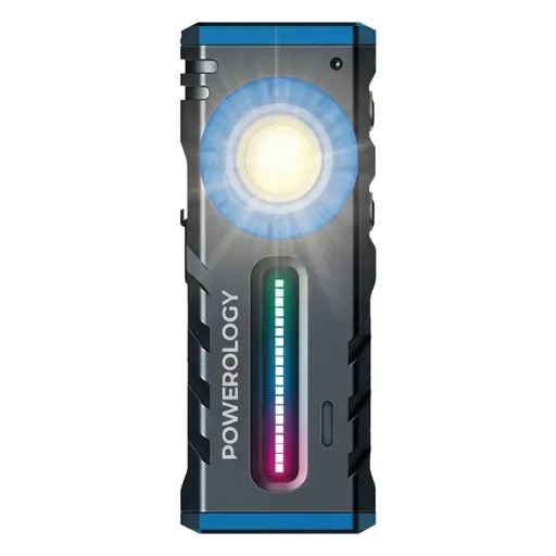 مصباح العمل المحمول باورولوجي فينوس – رمادي Powerology 1500 lm Work Light With 920mAh Battery - Grey
