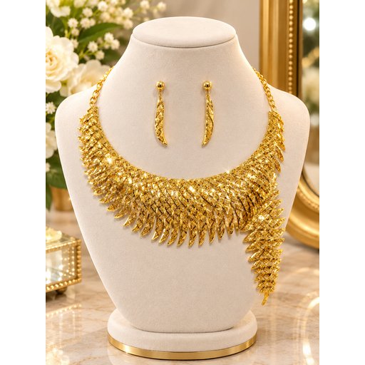 طقم عقد وحلق Necklace and Earrings Set