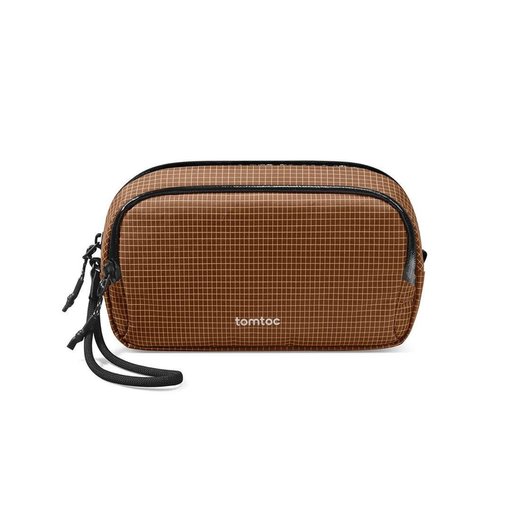 تومتوك - حقيبة ملحقات إلكترونية Light-T12 سعة 1.8 لتر - بني Tomtoc Light-T12 Electronic Accessory Pouch 1.8L Brown Plain