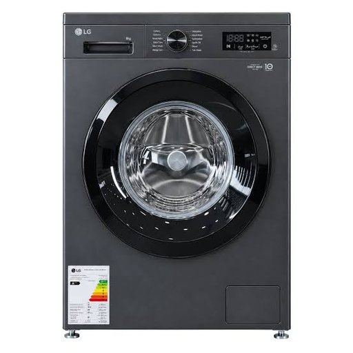 غسالة ملابس اوتماتيك الجي جانبية  8 كغم رصاصي Automatic washing machine