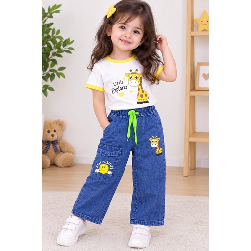 بنطرون جينز بناتي Girls Denim Pants