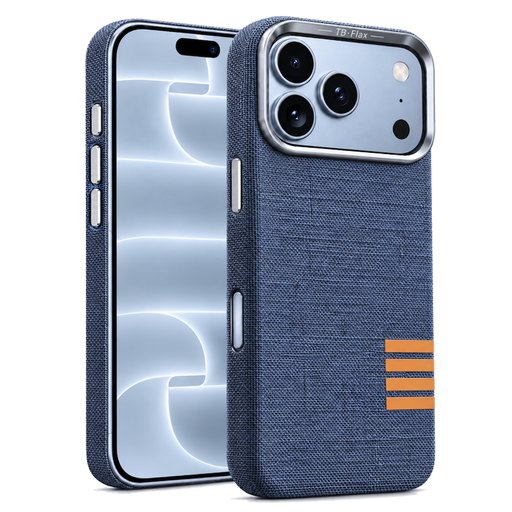 حافظة آيفون 18 برو ماكس من قماش اللينن مع ماك سيف iPhone 18 Pro Max Premium Linen Case with MagSafe