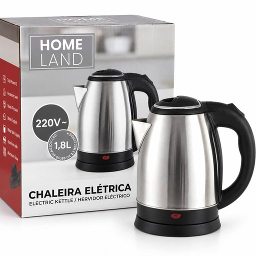 غلاية كهربائية هوم لاند ستانلس ستيل سعة 1.8 لتر Home Land Stainless Steel Electric Kettle 1.8L