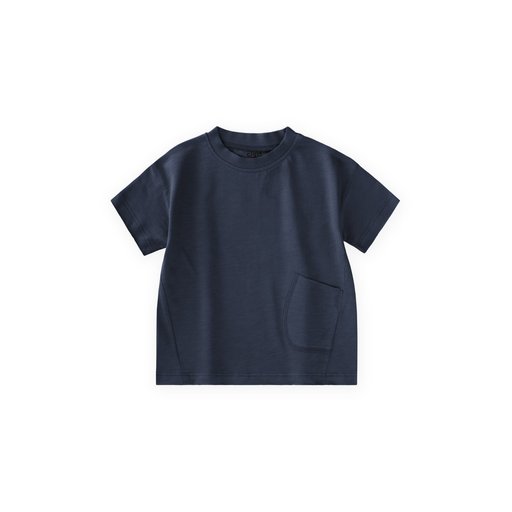 تي شيرت أطفال قطن 1-8 سنوات - أزرق كحلي Kids' T-Shirt 1-8 Years - Navy Blue