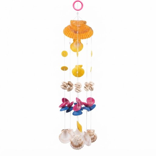 أجراس رياح صدفية ملونة للمنزل والحديقة Colorful seashell wind chimes for home and garden